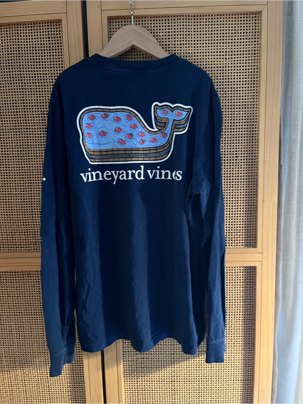 Vineyard Vines Boys L Navy Long-Sleeve Apples
